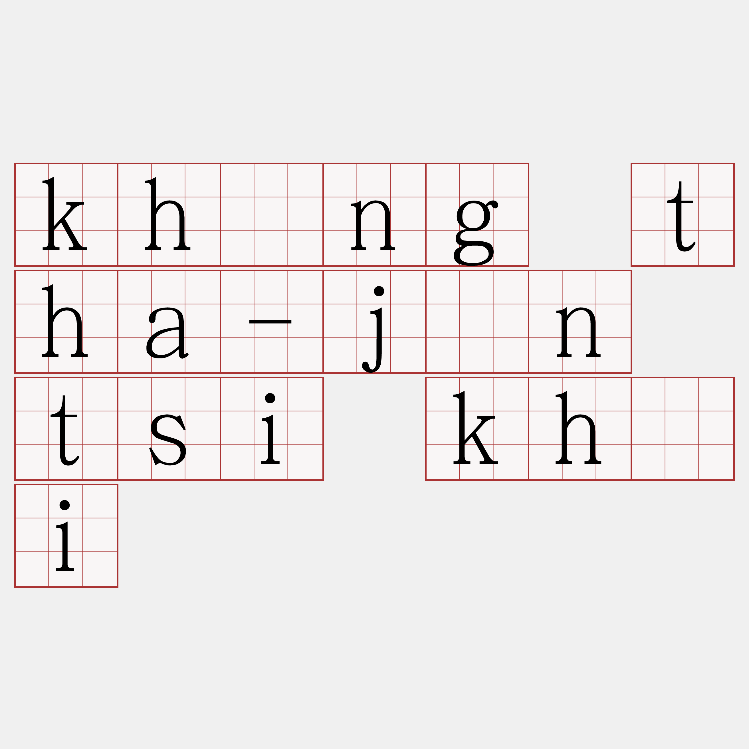 khóng tha-jîn tsi khài